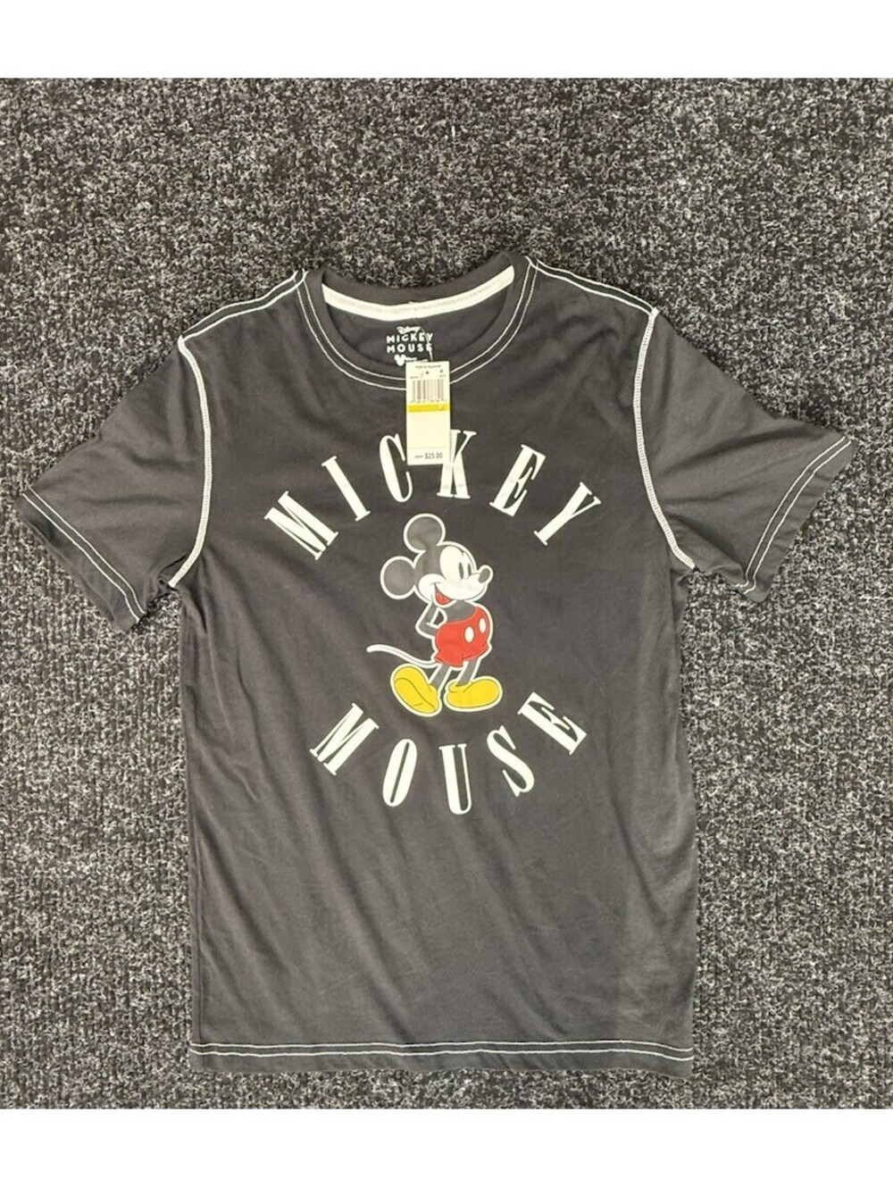 Disney Mickey Mouse Men’s Medium Black Graphic T-Shirt Hybrid Apparel NWT